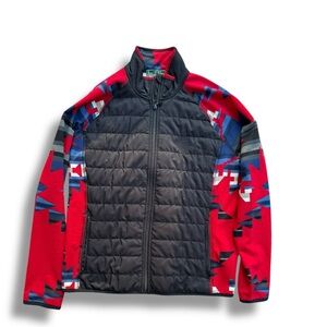 Red and Black, Blue, Grey Aztec Jacket Vintage Ralph Lauren Active Size XL